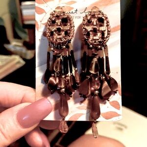 Chicos beaded pierced dangling earrings OS